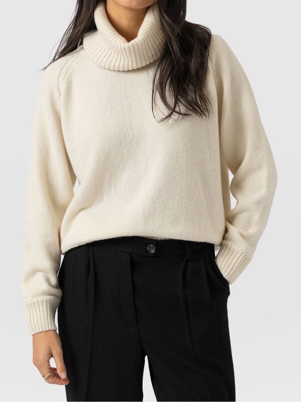 Saint + Sofia Oxford Cashmere Sweater - Small (US 6-8)